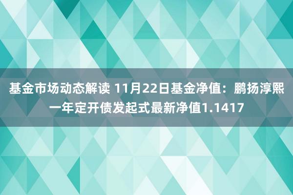 基金市场动态解读 11月22日基金净值：鹏扬淳熙一年定开债发起式最新净值1.1417