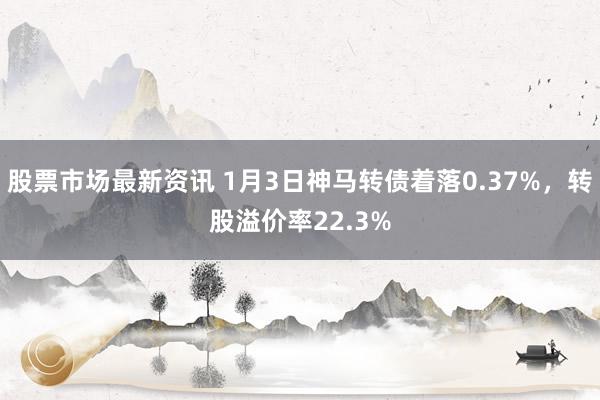 股票市场最新资讯 1月3日神马转债着落0.37%，转股溢价率22.3%