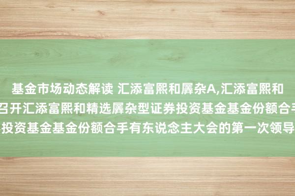 基金市场动态解读 汇添富熙和羼杂A,汇添富熙和羼杂C: 对于以通信阵势召开汇添富熙和精选羼杂型证券投资基金基金份额合手有东说念主大会的第一次领导性公告